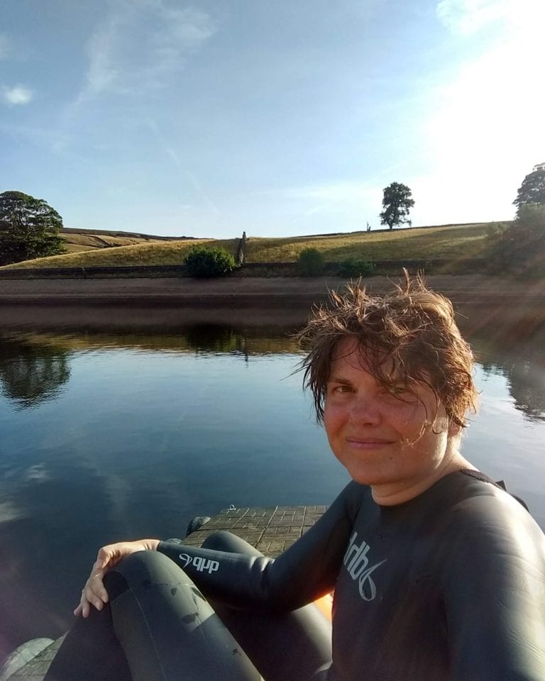 Katie at a reservoir