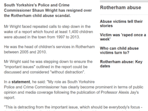 Screenshot of Shaun Wright article